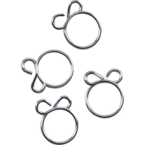 All Balls  Refill Clamp Kit - Fuel Line/Wire - Flat Ear - Silver - 12.5 mm - 4 Pack Image 1