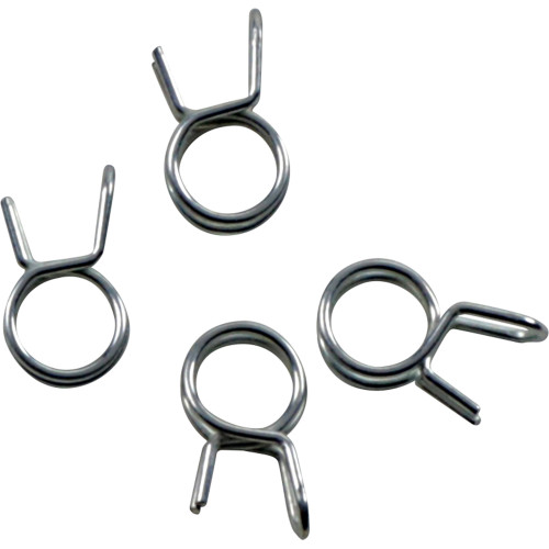All Balls  Refill Clamp Kit - Fuel Line/Wire - Parallel Ear - Silver - 9.2 mm - 4 Pack Image 1