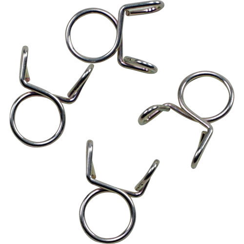All Balls  Refill Clamp Kit - Fuel Line/Wire - Parallel Ear - Silver - 9 mm - 4 Pack Image 1