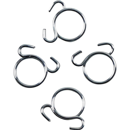 All Balls  Refill Clamp Kit - Fuel Line/Wire - Flat Ear - Silver - 9.9 mm - 4 Pack Image 1