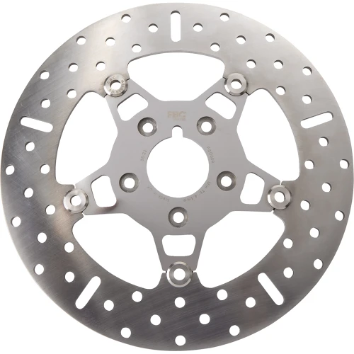 EBC 1994 Harley-Davidson Tour Glide Classic FLTC FSD Series Front Brake Rotor - Polished Carrier 5-Button Round Image 1