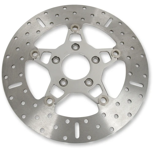 EBC 2006 Harley-Davidson 1200 Low EFI XLL FSD Series Front Brake Rotor - Polished Carrier 5-Button Round Image 1