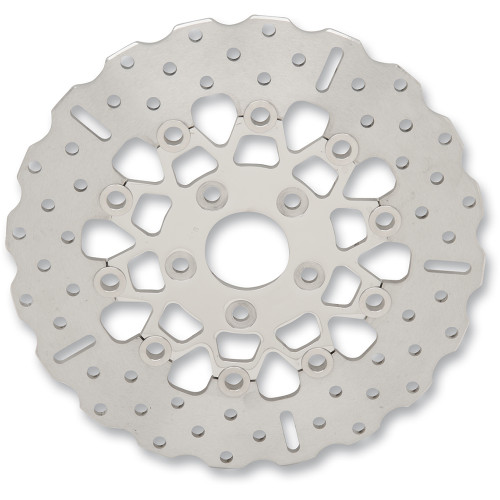 EBC 1993 Harley-Davidson Sport Glide FXRT Custom Rear Brake Rotor - Silver Wide Band Contour Image 1