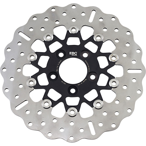 EBC 2000-2017 Harley-Davidson FLSTC Heritage Softail Classic Custom Rear Brake Rotor - Black Wide Band Contour Image 1