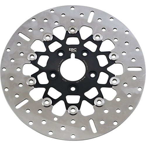 EBC 1984 Harley-Davidson FXE Super Glide FSD Series Front Brake Rotor - Black Carrier 10-Button Round Image 1