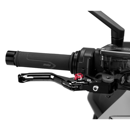 Puig 4.0 Short Length Non-Folding Brake Lever Black Lever / Red Selector