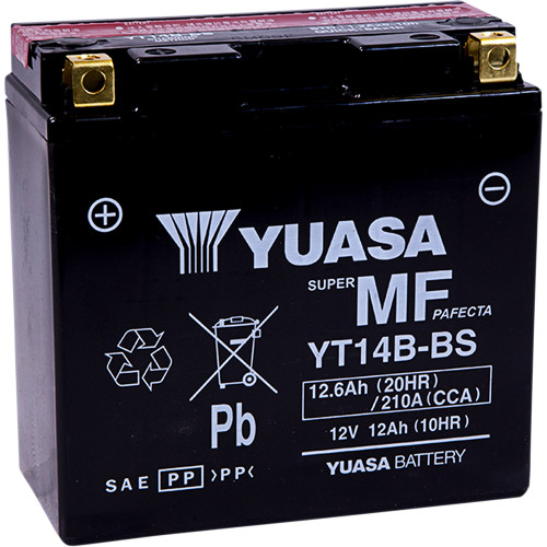 Yuasa 2009-2014 Yamaha XV 1900 Stratoliner Midnight AGM Maintenance-Free Battery Image 1