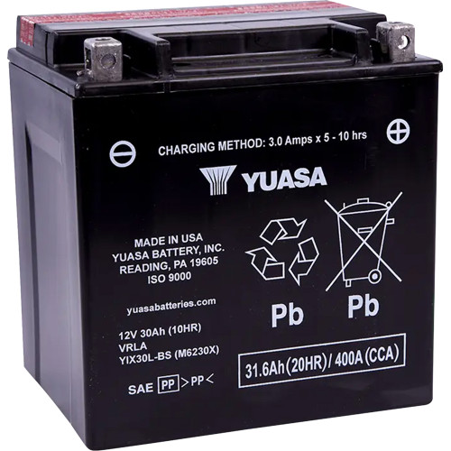 Yuasa 1986 BMW K75 S AGM Maintenance-Free Battery YIX30L-BS - 1.4 L Image 1