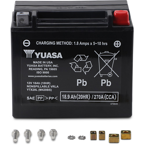 Yuasa 2004-2018 Ski-Doo MX-Z 600 AGM Maintenance-Free Battery Image 1