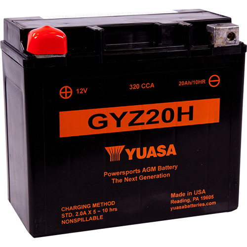 Yuasa 2018 Yamaha SW10BL Sidewinder BTX 153 LE 50th GYZ Factory-Activated AGM Maintenance-Free Battery Image 1