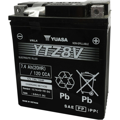 Yuasa 2012-2019 Suzuki TU250X High Performance AGM Maintenance-Free Battery Image 1