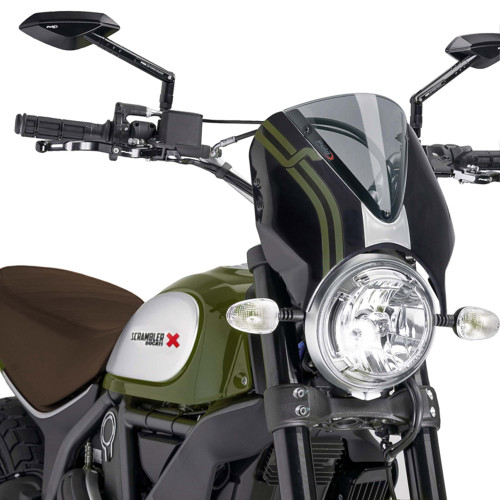 Puig Retrovision Windshield Ducati Scrambler 800 Icon Dark 20-26 Smoke