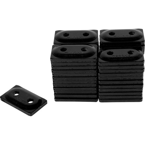 Woody's Double Digger Aluminum Support Plates Black 48 Pack