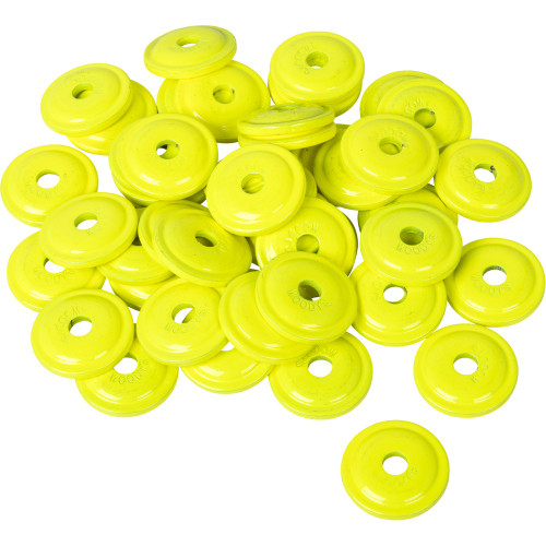 Woody's Round Digger 5/16" Aluminum Support Plates Hi Vis / Yellow 48 Pack Backing Plate