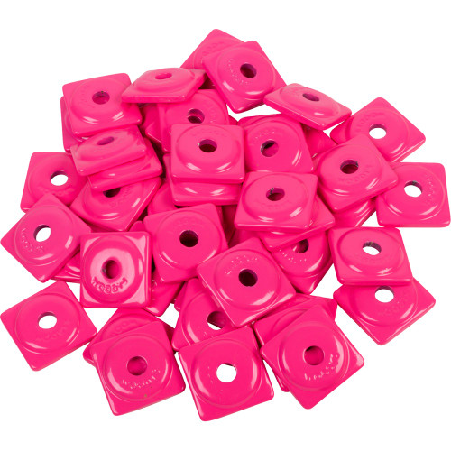 Woody's Square Digger 5/16" Aluminum Support Plates Pink 48 Pack
