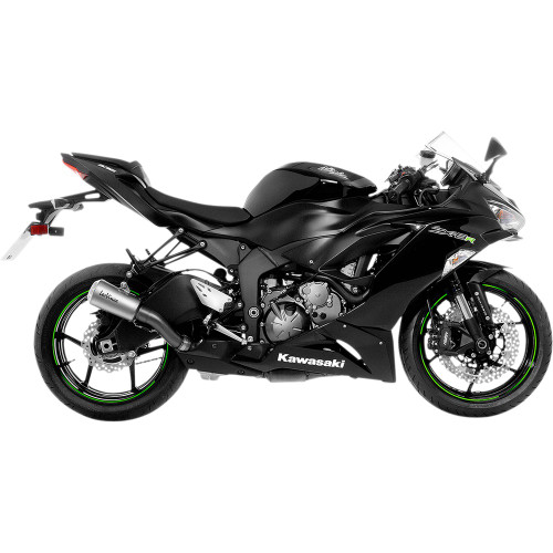 Leo Vince 2024 Kawasaki ZX636 Ninja ZX-6R 40th Anniversary Edition ABS LV-10 Slip-On Muffler Sandblast