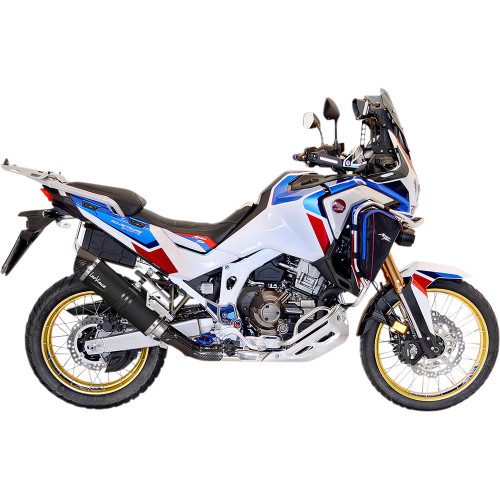 Leo Vince 2024-2026 Honda CRF1100L Africa Twin DCT LV One Slip-On Muffler Black Stainless Steel