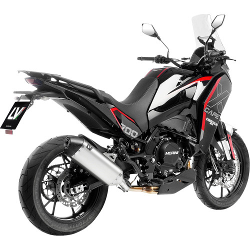 Leo Vince 2026 Moto Morini X-Cape 700 LV-14 Slip-On Muffler Natural Titanium