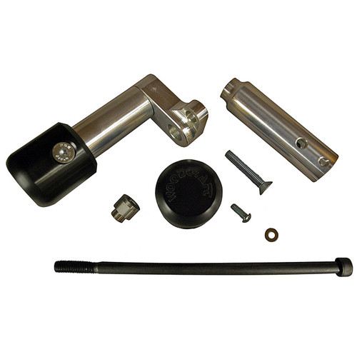 Woodcraft Racing Frame Slider Kit For Kawasaki Ninja 650R (2012-2016) – Black Pucks