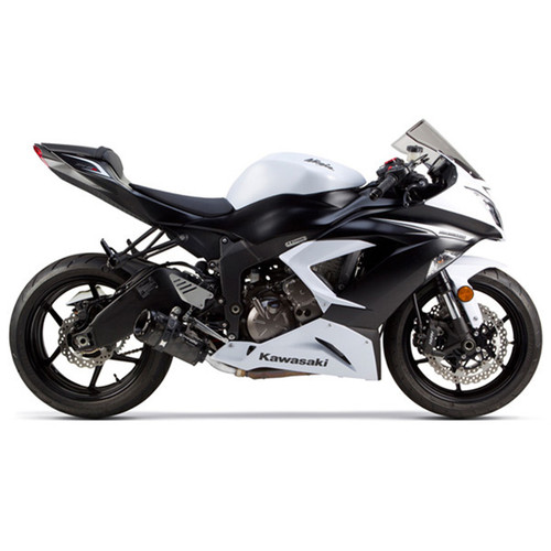 Two Brothers Kawasaki ZX-6R 13-26 M-2 Black Series Slip-On Exhaust w/Fender Elim