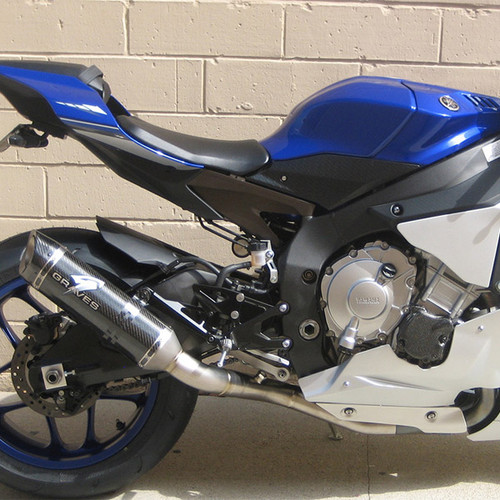 Graves Motorsports Yamaha YZF-R1 15-26 Titanium Cat Eliminator Exhaust w/ Carbon Can
