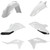 Acerbis Gas Gas EC 250 2021 Standard Replacement Body Kit - White/Black - GasGas Left / Right / Front / Rear Image 1