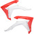 Acerbis Honda CRF250R 2014-2017 Radiator Shrouds - White/Red - CRF Image 2