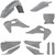 Acerbis Husqvarna TE 300 2017-2019 Full Replacement Body Kit - Gray - Husqvarna Front / Right / Left / Rear Image 1
