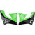 Acerbis Kawasaki KX 250 F 2009-2012 Radiator Shrouds - Black/Green - KX250F Image 1