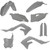 Acerbis Kawasaki KX 250XC 2021 Full Replacement Body Kit - Gray - Kawasaki Right / Front / Rear / Left Image 1