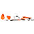 Acerbis KTM 125 SX 2013-2014 Full Replacement Body Kit - OE Orange/Black/White - KTM Right / Left / Rear / Front Image 2
