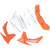 Acerbis KTM 250 XC 2011-2012 Standard Replacement Body Kit - '12 OE Orange/White - KTM Rear / Left / Front / Right Image 3