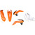 Acerbis KTM 250 XC-W 2014-2016 Standard Replacement Body Kit - '14 OE Orange/White - KTM Front / Left / Right / Rear Image 1