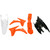 Acerbis KTM 300 XC-F 2011-2012 Standard Replacement Body Kit - '11 OE Black/Orange/White - KTM Front / Rear / Right / Left Image 2
