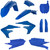 Acerbis Yamaha YZ 250 FX 2020-2021 Full Replacement Body Kit - Blue - Yamaha Front / Right / Left / Rear Image 1