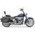 Bassani Xhaust 2008-2010 Harley-Davidson Softail Rocker FXCW Firepower Series Slip-On Mufflers - Chrome Slash-Cut Image 1