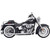 Bassani Xhaust 2007-2011 Harley-Davidson Softail Rocker C FXCWC True Duals Exhaust System with Fishtail Mufflers without Baffles - 30" - 2-1/4" Muffler Image 1