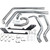 Bassani Xhaust 2007-2011 Harley-Davidson Softail Rocker C FXCWC Power Curve True-Dual Crossover Header Pipes Image 1
