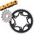 Vortex Kawasaki Z500 24-26 V3 2.0 Gold Chain and Sprocket Kit
