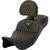Saddlemen 2008-2019 Harley-Davidson Electra Glide Ultra Classic EFI FLHTCUI RoadSofa Seat - Honeycomb - Gold Stitch - with Backrest - Extended Reach - FLH/FLT '08-'24 Image 1