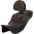 Saddlemen 2008-2019 Harley-Davidson Electra Glide Ultra Classic EFI FLHTCUI RoadSofa Seat - Honeycomb - Orange Stitch - with Backrest - Extended Reach - FLH/FLT '08-'24 Image 1
