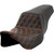 Saddlemen 2009-2013 Harley-Davidson Road King Classic FLHRC Step-Up Seat - Front Lattice Stitch - Orange Stitch - FLH/FLT '08-'23 Image 1