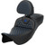 Saddlemen 2012 Harley-Davidson CVO Road Glide Custom FLTRXSE RoadSofa Seat - Honeycomb - Blue Stitch - with Backrest - Extended Reach - FLH/FLT '08-'24 Image 1
