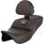 Saddlemen 2012 Harley-Davidson CVO Road Glide Custom FLTRXSE RoadSofa Seat - Honeycomb - Orange Stitch - with Backrest - FLH/FLT '08-'23 Image 1
