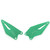 Puig Heel Plates for OEM Rearsets Kawasaki ZX-6R 24-25 Green