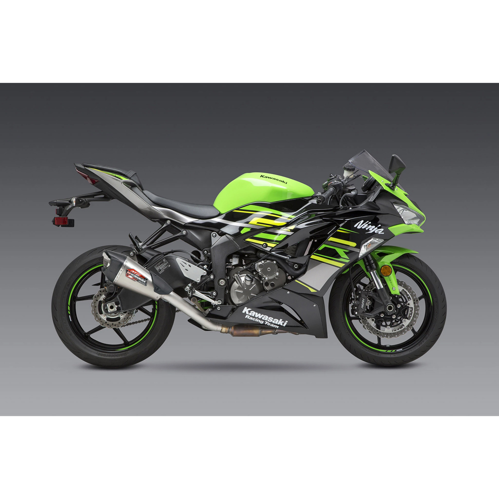 Yoshimura Kawasaki ZX-6R 19-24 Street AT2 3/4 Exhaust System SS-SS-CF