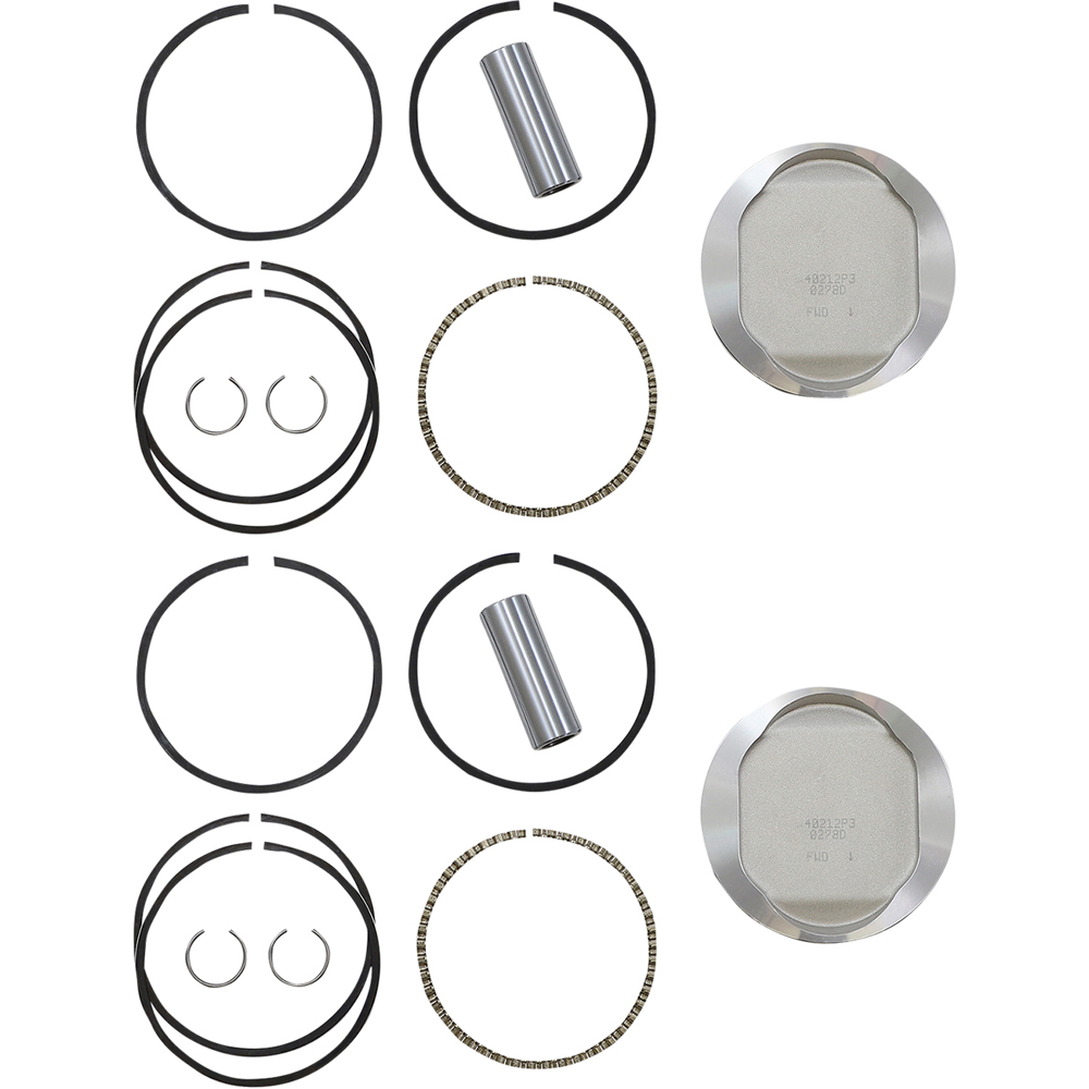 Wiseco 40213P2 Wiseco Tracker Series Sportster 883-1200 101 CR Piston Kit main image 1