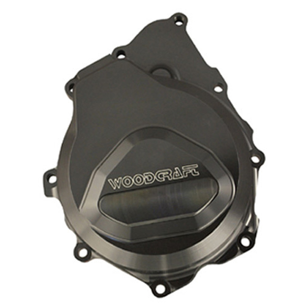 Woodcraft Racing Left Side Engine Stator Cover For Kawasaki ZX6R 2007-2024 – Black Aluminum