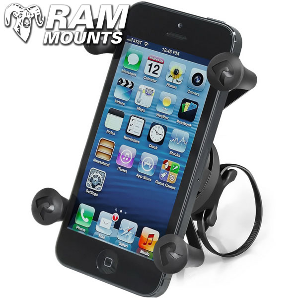 Ram Mounts EZOn/Off Bicycle Mount with Universal XGrip Phone Holder Sportbike Track Gear