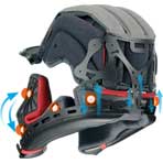 Shoei X-Fourteen Power Rush TC-8 Helmet 3D Max-Dry Interior System